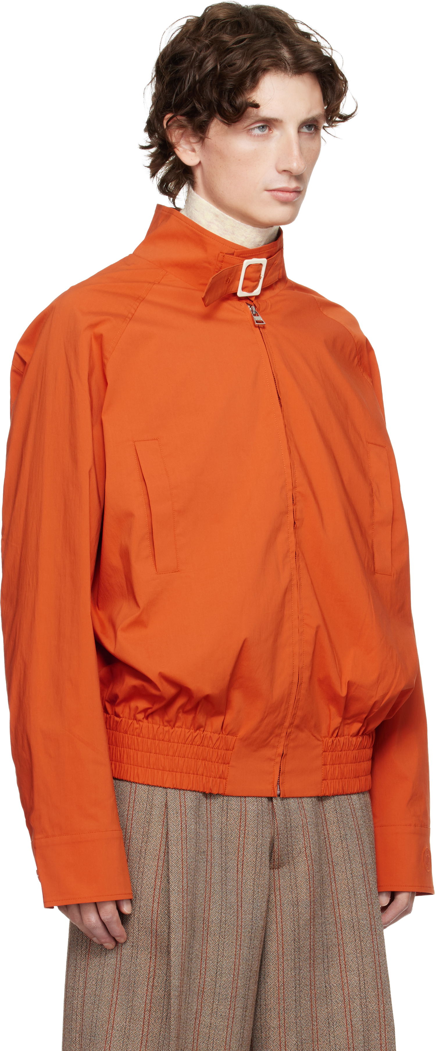 Яке бомбър JW Anderson JW Anderson Buckled Collar Harrington Jacket Оранжево
 | JK0393-PG1838, 1