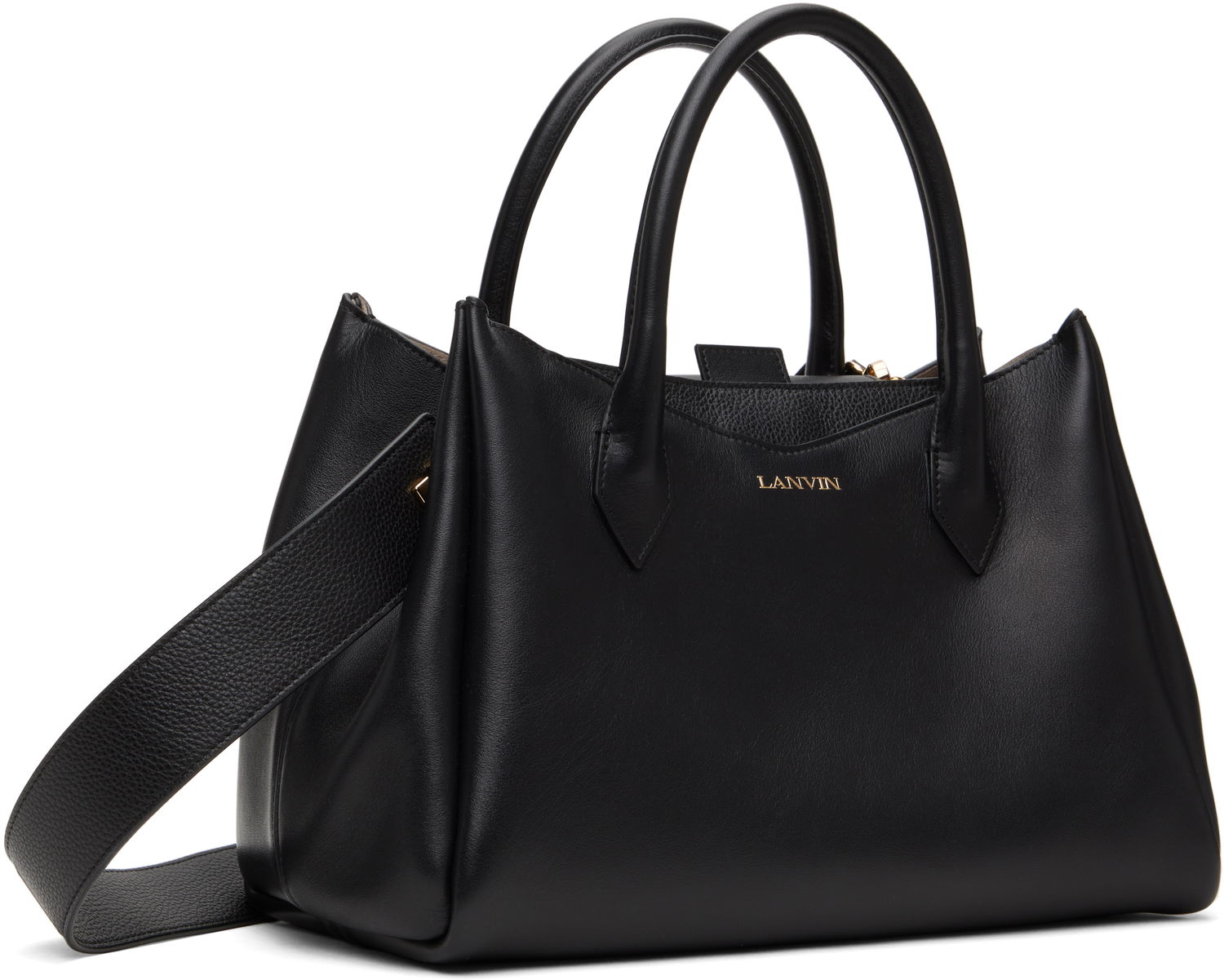 Дамска чанта LANVIN Lanvin L'Octave Leather Day Bag Черно | LW-BGSC01-PIGR-A24, 1