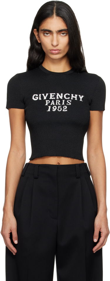 Съкратен топ Givenchy Givenchy Cropped T-shirt Черно | BW61H14ZSK001, 0