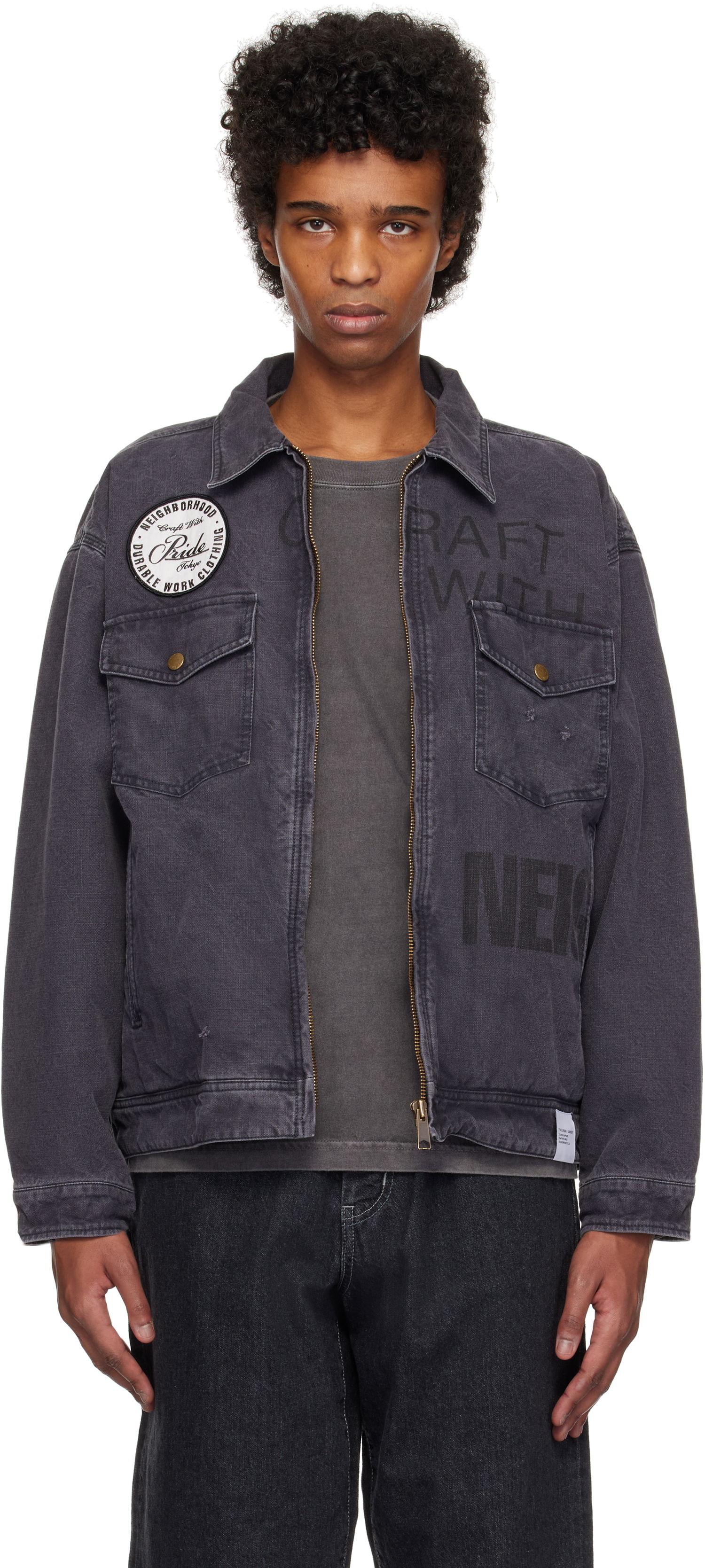 Яке Neighborhood Neighborhood Duck Work Jacket Сиво | 242UTNH-JKM02, 0