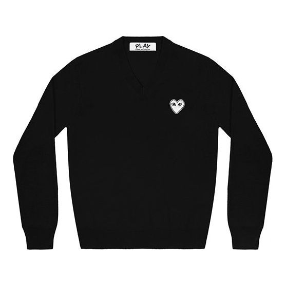 Пуловер Comme des Garçons COMME des GARCONS PLAY V-Neck Pullover Черно | AZ-N059-051-1, 0