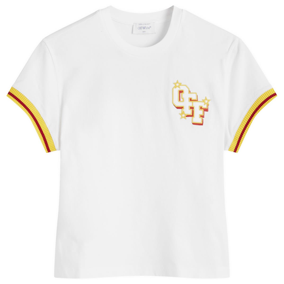 Тениска Off-White Fitted T-Shirt Бяло | OWAA112W24JER0010101, 0