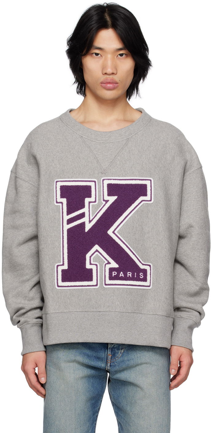 Суитчър KENZO Paris Varsity Sweatshirt Сиво | FD55SW4944MB, 0