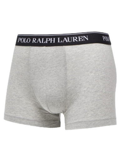 Боксерки Polo by Ralph Lauren Cotton Trunk - 3 Pack Andover Heather Сиво | 714835885005