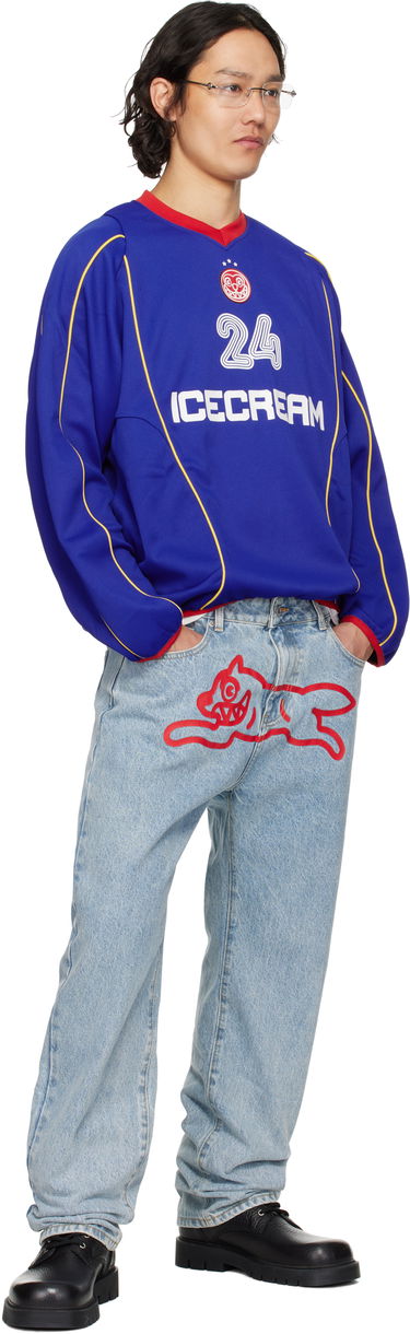 Пуловер BBC IceCream ICECREAM Football Long Sleeve Jersey T-Shirt Синьо | IC25140, 3
