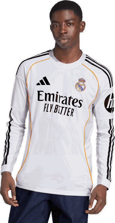 Фланелка adidas Performance Real Madrid 25/26 Home Long Sleeve Jersey Бяло | JN8884, 4