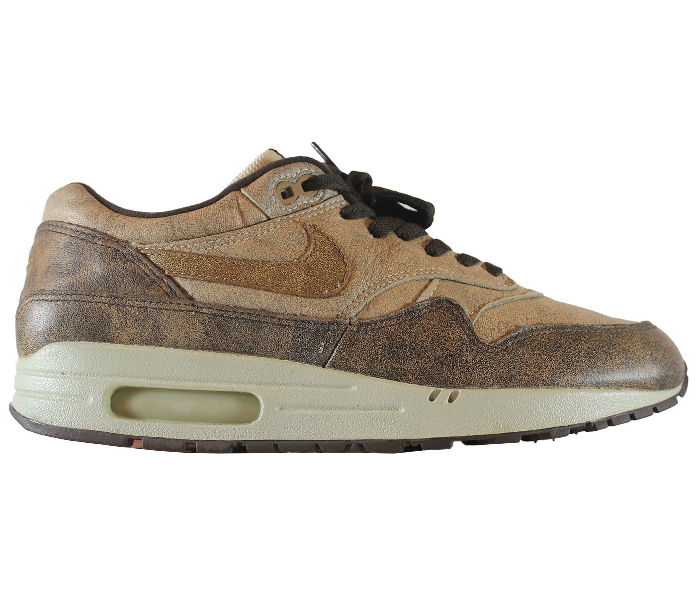 Кецове и обувки Nike Air Max 1 Grunge Pack Leather Кафяво | 307133-121, 0