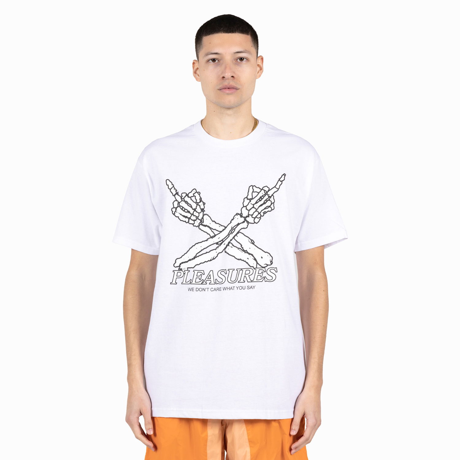 Тениска Pleasures Don't Care Tee White Бяло | P23SP051-WHITE, 1