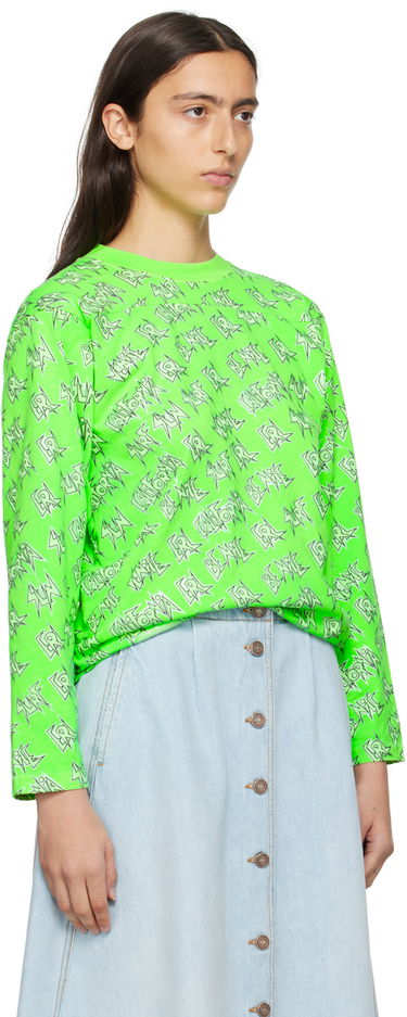 Тениска ERL Printed Black Long Sleeve T-Shirt Черно | ERL06T014, 4