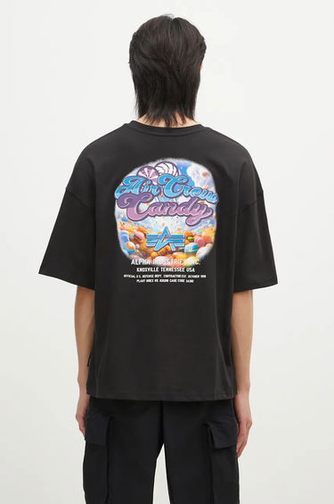 Тениска Alpha Industries Candy Crew T-Shirt With Print Черно | 148509, 0