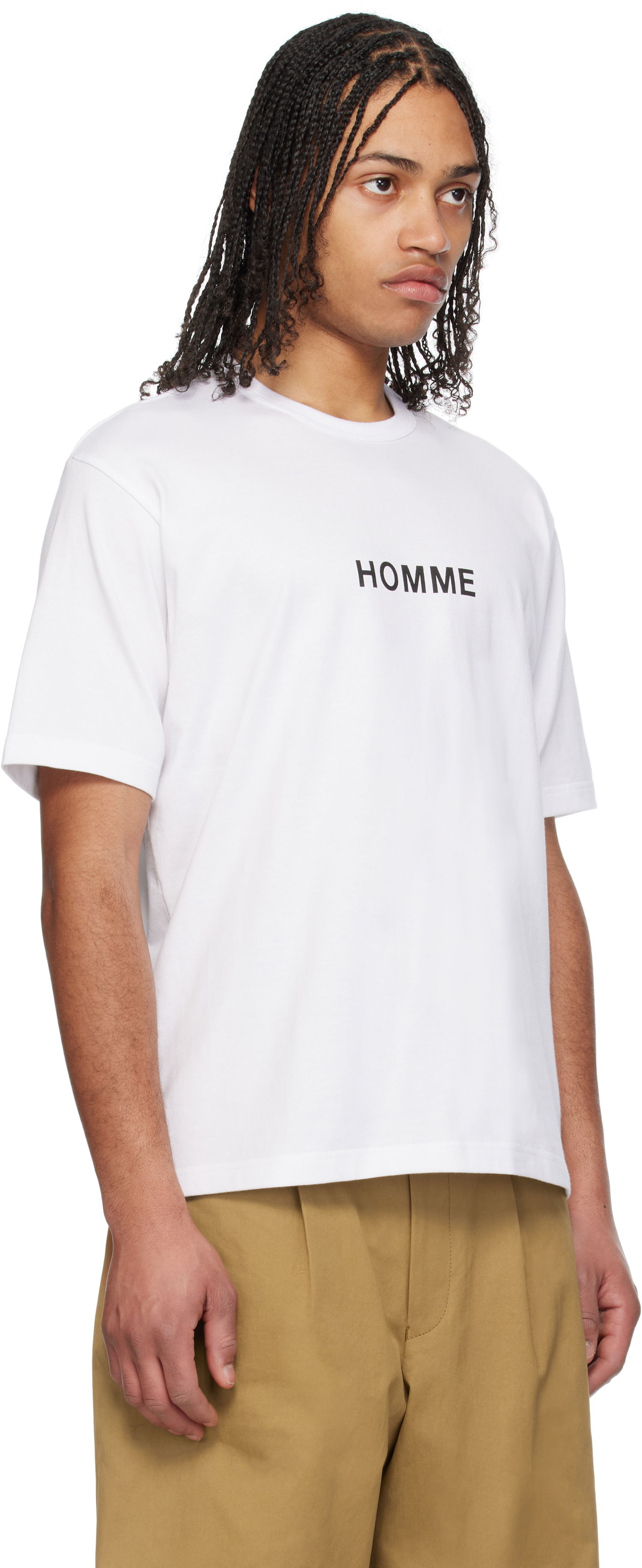 Тениска Comme des Garçons Homme Logo T-Shirt Бяло | HO-T103-051, 1