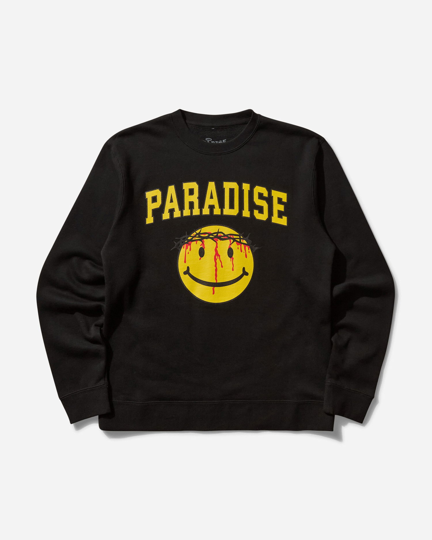 Суитчър PARADIS3 Smiley Jesus Crewneck Sweatshirt Черно | PASMILEYCREW 1, 0