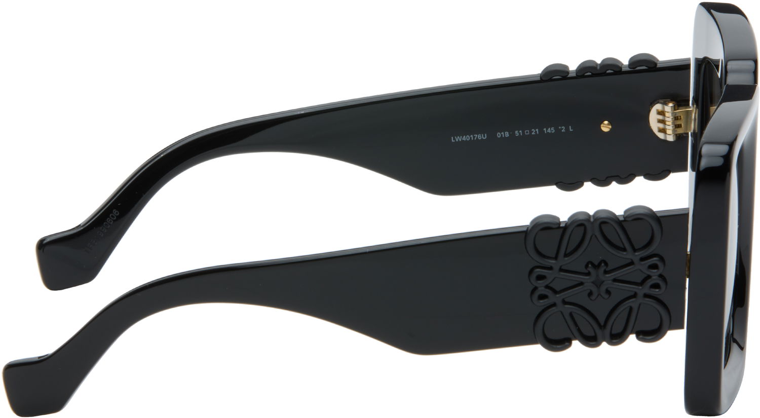 Слънчеви очила Loewe Beveled Square Maxi Anagram Sunglasses Черно | LW40176U@5101B 840126866032, 1