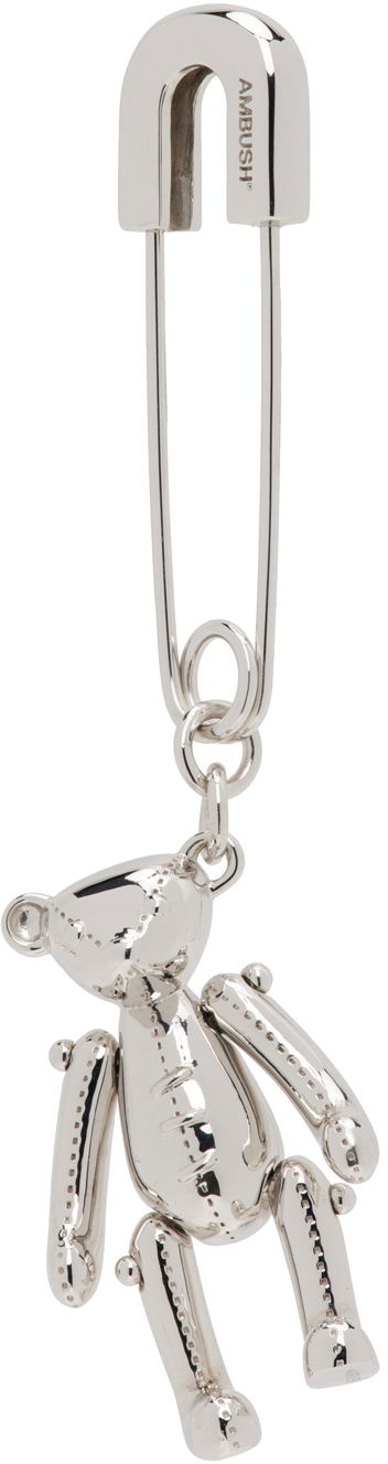 Обеци Ambush Teddy Bear Charm Earring "Silver" Металик | BMOD008S24BRA0017200, 1
