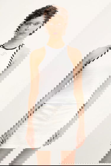 Потник Sporty & Rich Sporty & Rich Srhwc Ribbed Tank Top Бяло | TO080622305WH01, 0