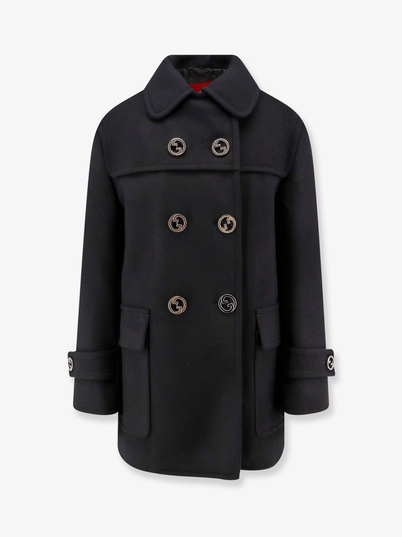 Палта Gucci Double Breasted Coat Черно | 806858Z7AB21000