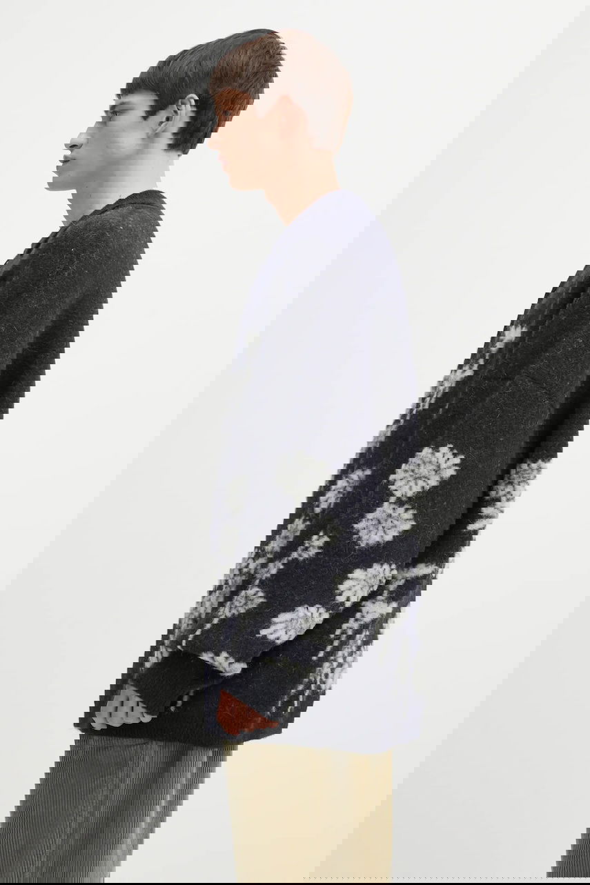 Пуловер 032C Melting Daisies Wool Blend Polo Sweater Тъмно синьо | F25.URK.0432.000, 1
