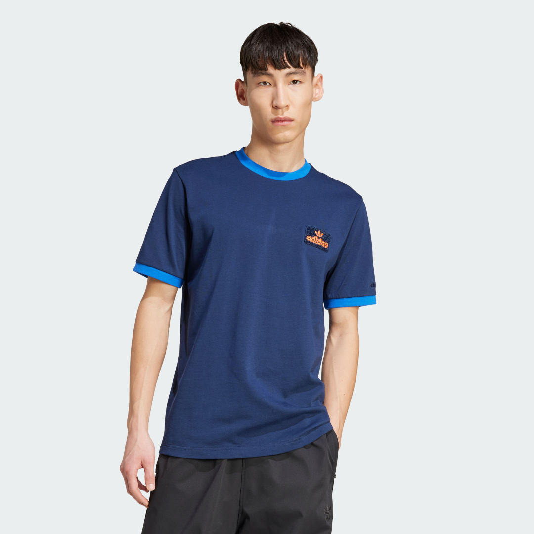 Тениска adidas Performance Contrast T-Shirt Синьо | JC8383, 0