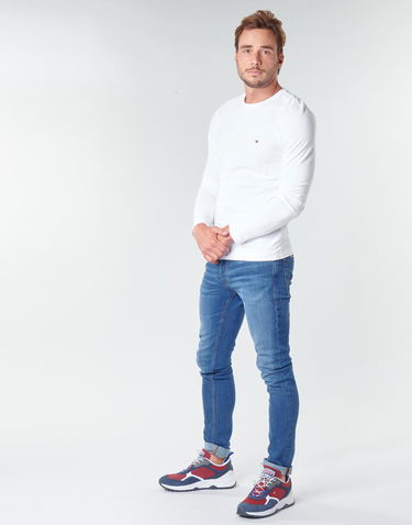 Тениска Tommy Hilfiger STRETCH SLIM FIT TEE Бяло | MW0MW10804-YBR, 2