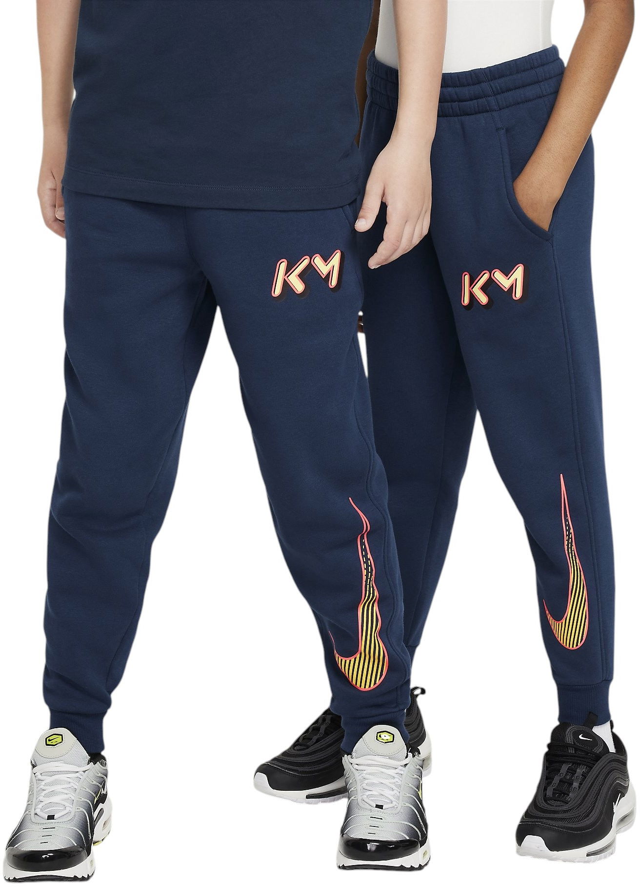 Спортни панталони Nike Kylian Mbappé Club Fleece Big Kids' Joggers Синьо | fz5322-478, 0