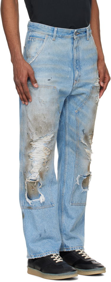 Дънки Maison Margiela MM6 Maison Margiela Distressed Carpenter Jeans Синьо | SH2LA0017 M30018, 1