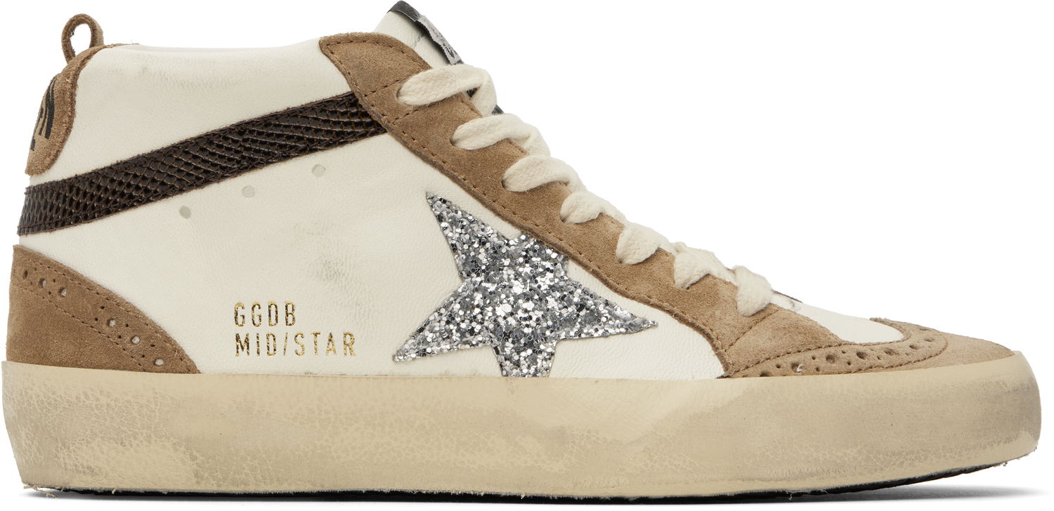 Кецове и обувки Golden Goose Mid Star Sneakers Бяло | GWF00122.F006158.11930, 0
