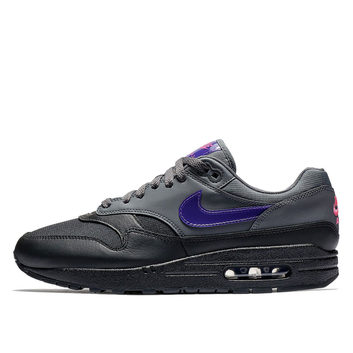 Кецове и обувки Nike Air Max 1 Black Grey Purple Черно | AR1249-002, 1