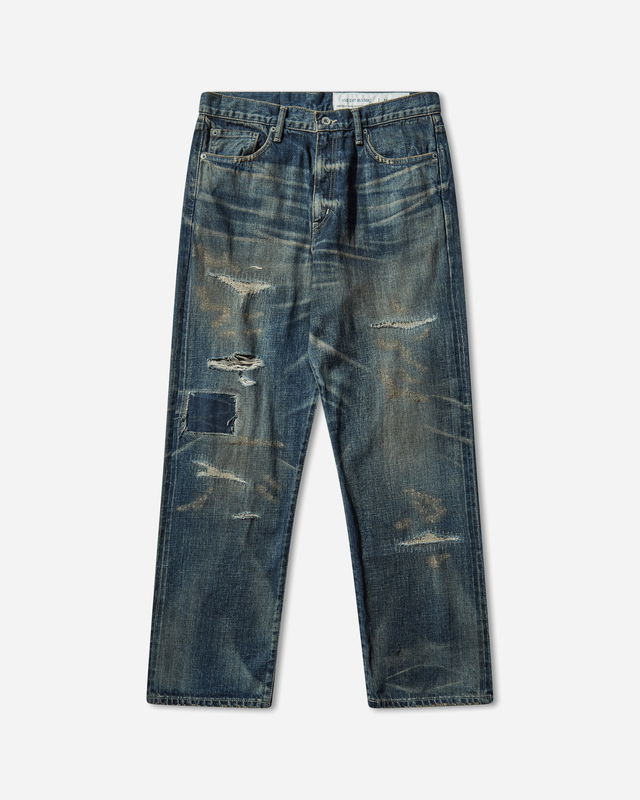 Savage Distressed Ripped Patched Denim Jeans