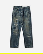 Savage Distressed Ripped Patched Denim Jeans