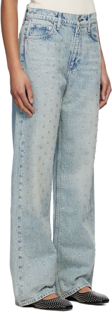 Дънки rag & bone rag & bone Shea Relaxed Straight Jeans Синьо | WDD24H2998RGDE, 1