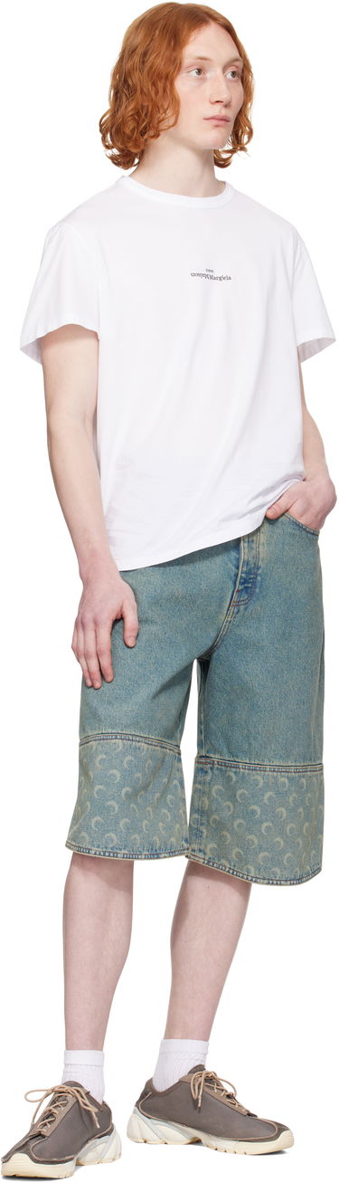 Къси панталони Marine Serre Marine Serre Moon Laser Denim Shorts Синьо | USH004A CDEN0003, 3