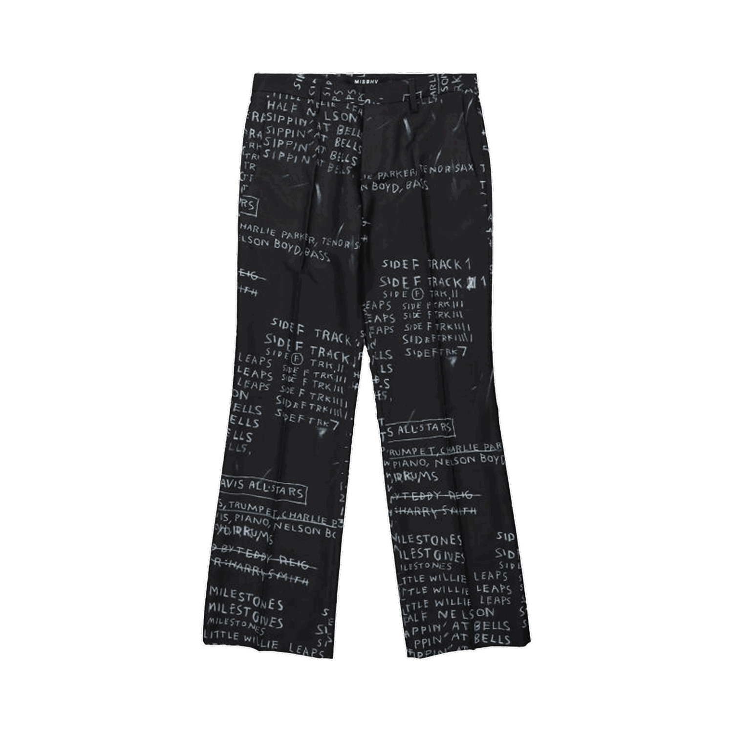 Панталони MISBHV Basquiat Edition Discography Flared Trousers Черно | 122U760B, 0