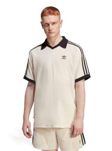 Поло тениска adidas Originals Adicolor Classics Waffle Shirt Polo Shirt Бежово | HA9311