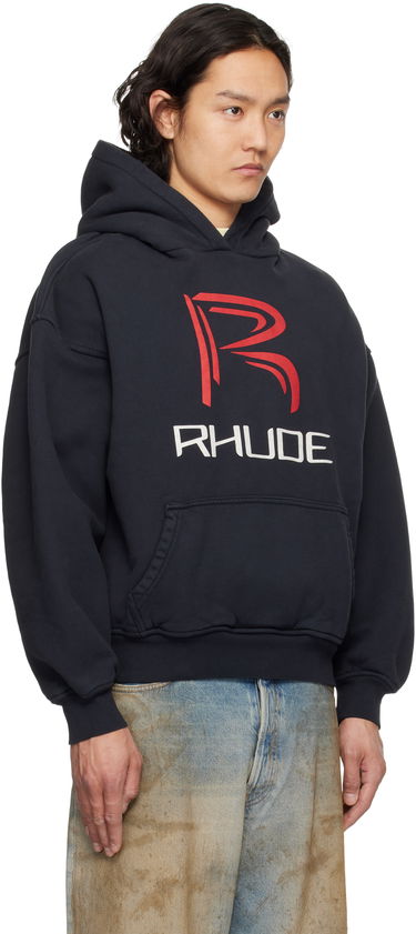 Суитчър Rhude Rhude Circuit Logo Hoodie Тъмно синьо | RHSS25HO02012, 1