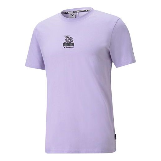 Тениска Puma MR DOODLE Relaxed Printing T-Shirt Лилаво | 598649-88