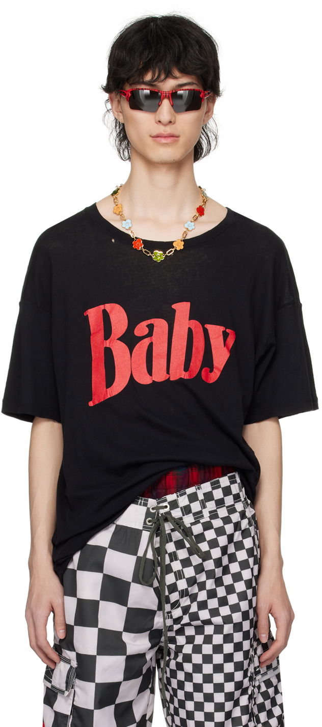 Тениска ERL ERL 'Baby' Print T-Shirt Черно | ERL08T016, 0