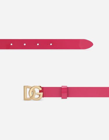 Колани Dolce & Gabbana Dolce & Gabbana Patent Leather Belt With DG Logo Buckle Розово | EE0062A147180411, 1