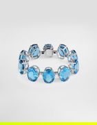 Anna Bracelet In 18-carat White Gold With Topazes And Diamonds Onesize