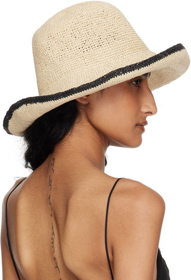 Шапка TOTEME TOTEME Paper Straw Beach Hat Бежово | 253-WSH0027-FB0489, 4