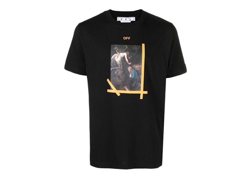 Тениска Off-White Arrows Caravaggio Annunciation Slim Tee Black/Multi Черно | OMAA027C99JER0151001