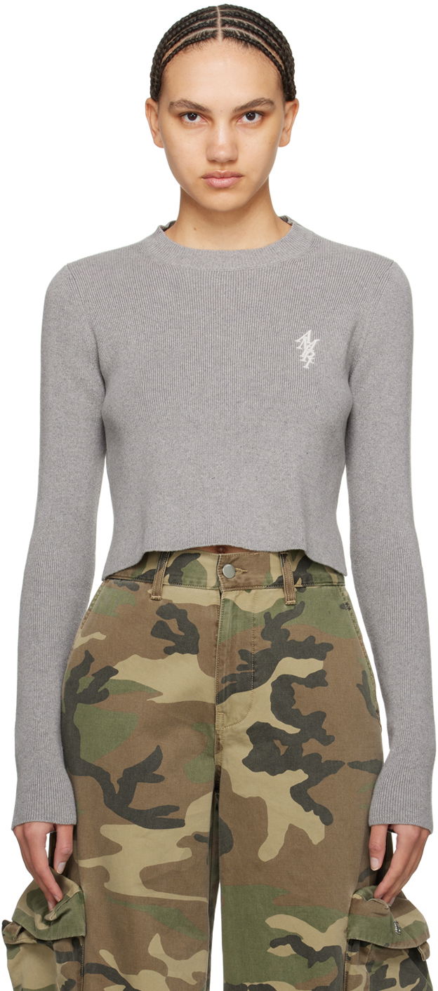 Пуловер AMIRI Stack Sweater Сиво | PS24WKL009, 0