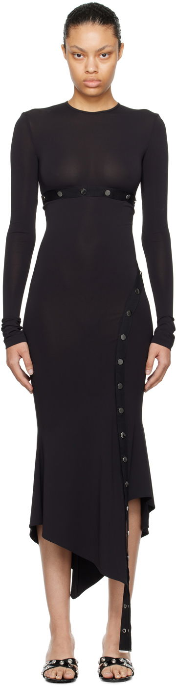 Pокля The Attico Attico Studded Midi Dress Черно | 241WCM99 A014, 0