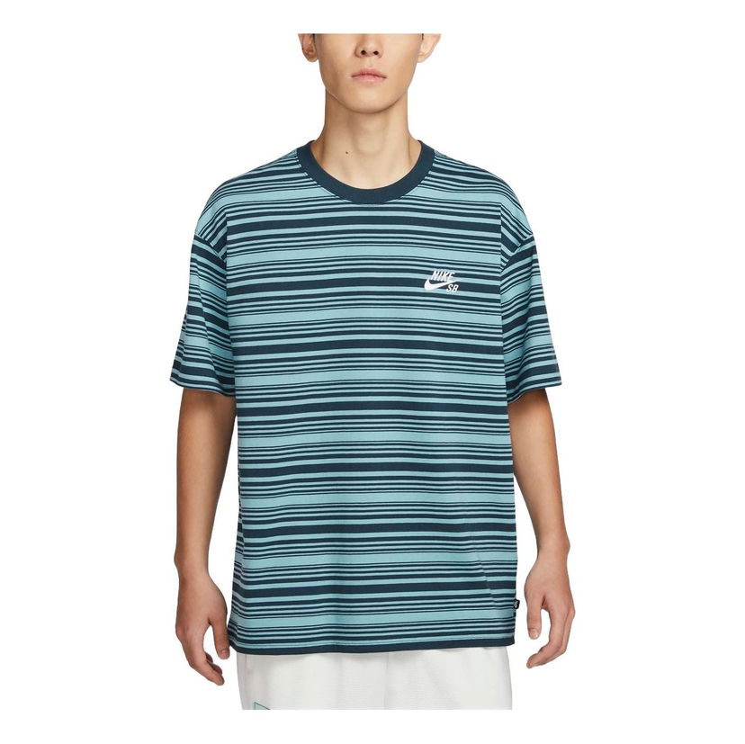Тениска Nike SB Max90 Striped Skate T-Shirt Синьо | FQ3712-464