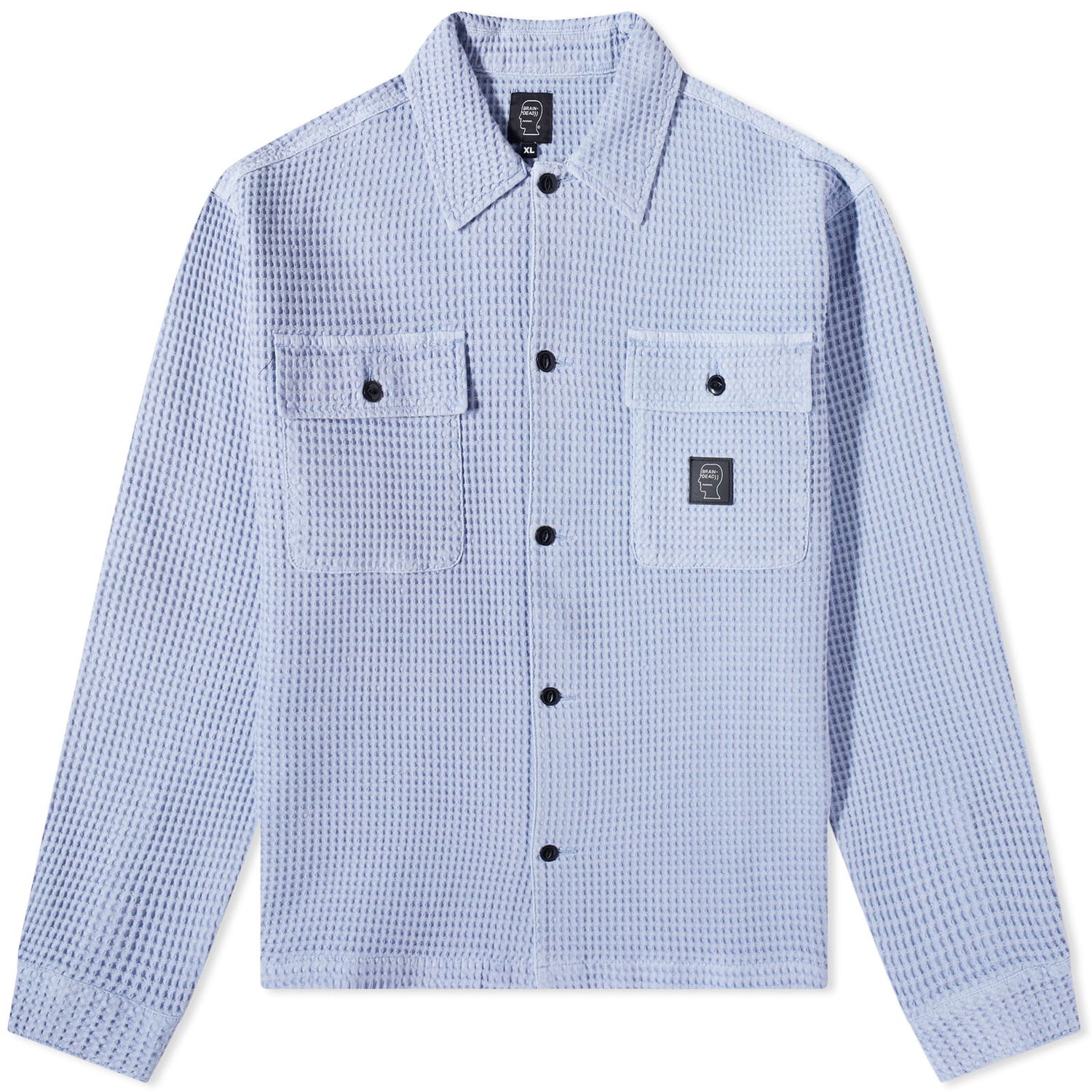 Яке Brain Dead Waffle Snap Front Overshirt Синьо | BDP23T22001365BL09, 0