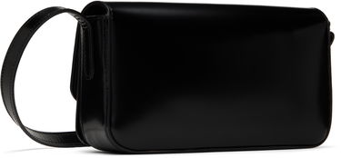 Чанта през рамо Anine Bing Black Leather Crossbody Bag with Logo Plaque Черно | A-13-10242-050, 2