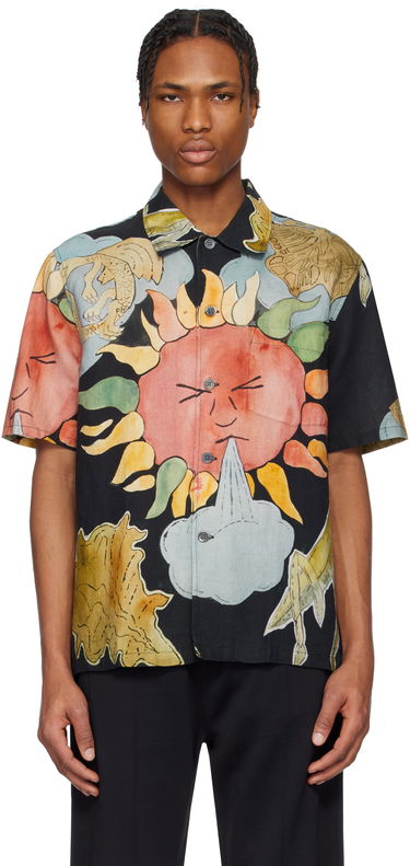 Риза OUR LEGACY Our Legacy Box Print Short Sleeve Shirt Черно | M2252BSP, 0