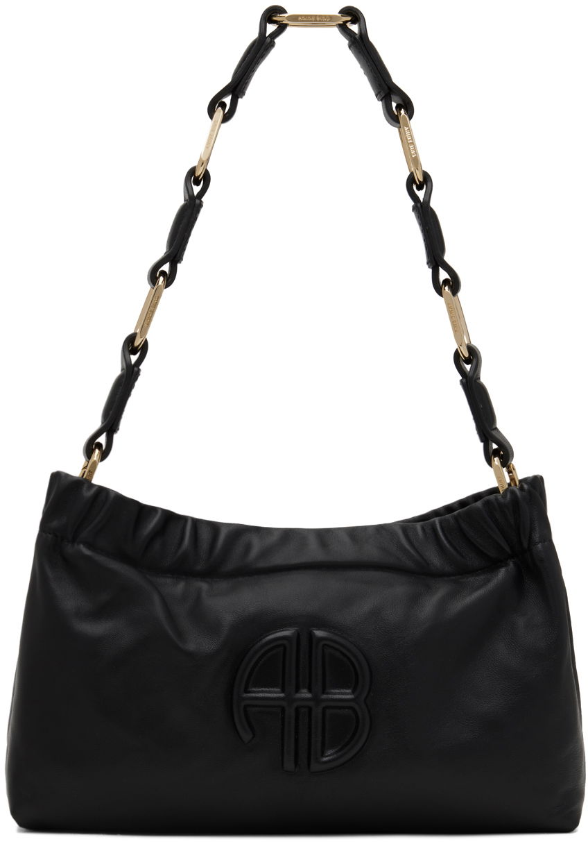 Чанта през рамо Anine Bing Small Kate Leather Shoulder Bag Черно | A-13-1214-000, 0