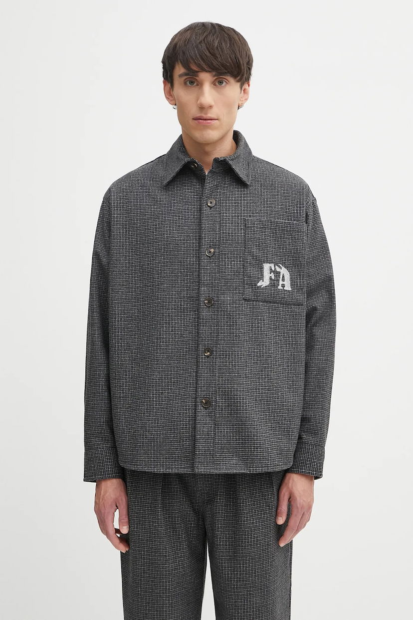Риза Fucking Awesome Fucking Awesome Relaxed Classic Collar Wool Shirt Сиво | PN20039