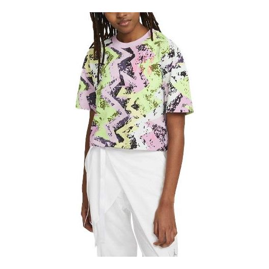Съкратен топ Jordan Air Jordan Heatwave Boxy Embroidered Loose Sports Short Sleeve T-Shirt Многоцветен | DD0412-676, 0