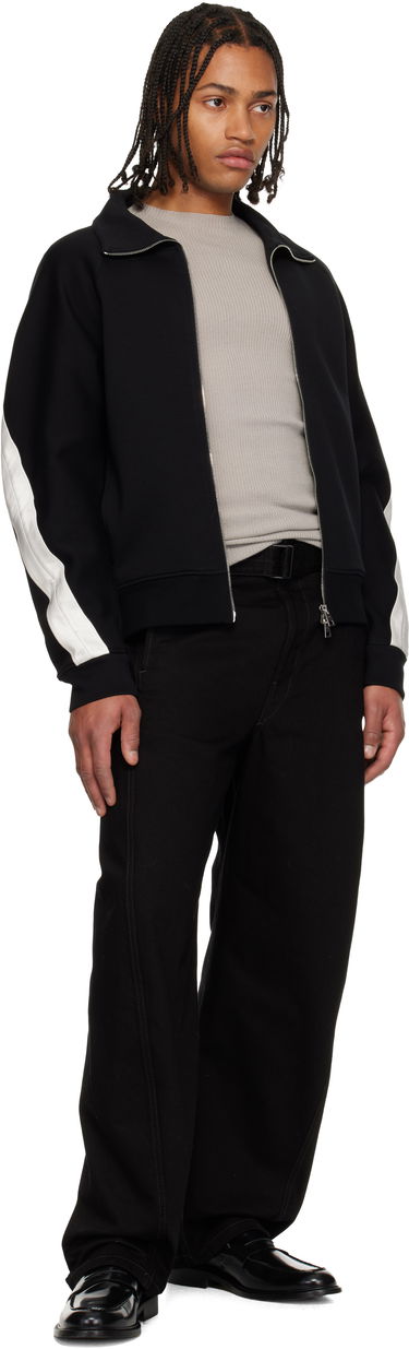 Суитчър Givenchy Zipped Open Seam Contrast Sweatshirt Черно | BMJ0NY319T001, 3